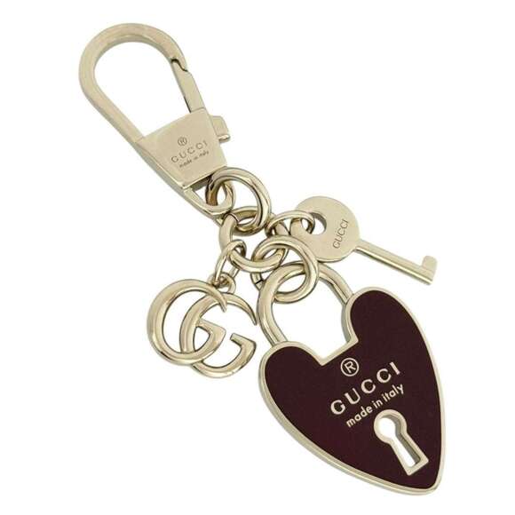 Gucci Women's Keychain Key Ring Charm Heart Shape